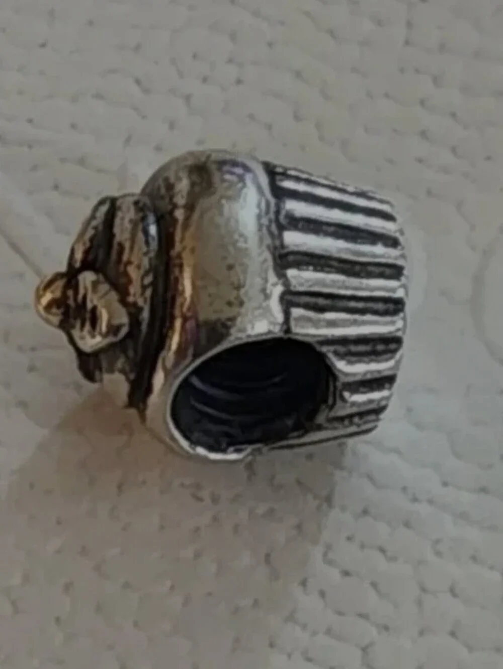 Authentic Pandora Two-Tone Cupcake Charm